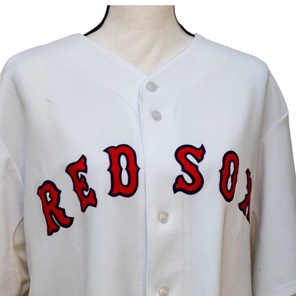 Boston Red Sox Jersey Majestic | White Button-Up MLB Baseball Shirt | Men’s XL - Picture 1 of 5